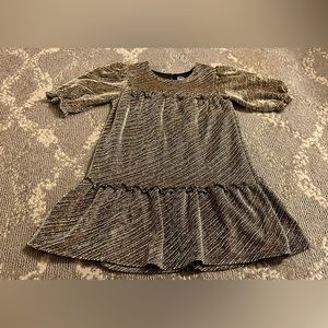 EUC girls 6-6x holiday copper shiny long sleeve 1pc outfit dress gorgeous